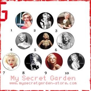 Marilyn Monroe - Portrait  Pinback Button Badge Set 1a or1b ( or Hair Ties / 4.4 cm Badge / Magnet / Keychain Set )